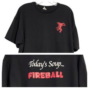 Fireball Cinnamon Whiskey Tee Shirt XL Today's Soup Y2K Alcohol Liquor Logo Tee